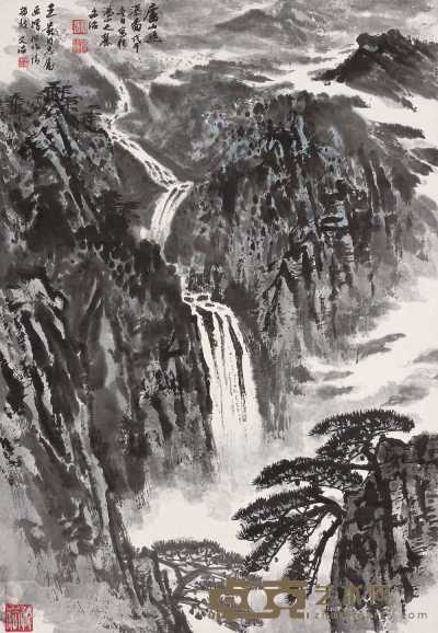 宋文治 戊午（1978年）作 山水 镜心 67×48cm